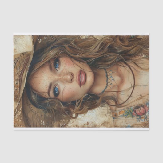 Cowgirl Vibes3 Tissuepapier (Voorkant)