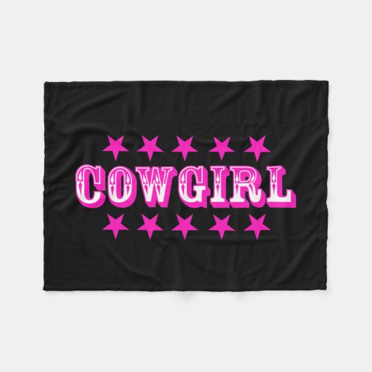 "Cowgirl" vlooiendekens Fleece Deken (Voorkant (Horizontaal))