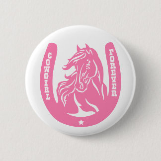 Cowgirl voor Buttonnen Ronde Button 5,7 Cm