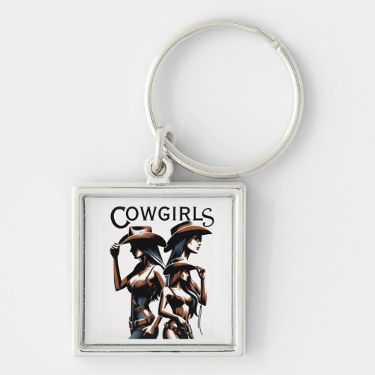 cowgirl vrienden  sleutelhanger (Voorkant)