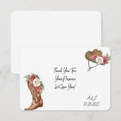 COWGIRL VRIJGEZELLENFEEST BEDANKKAART (Voorkant / Achterkant)