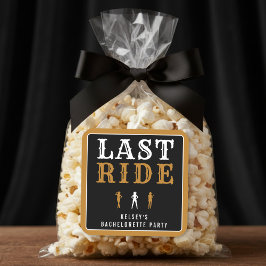 Cowgirl vrijgezellenfeest Laatste rit Bruin Vierkante Sticker