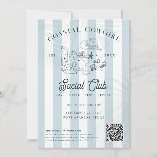 cowgirl | Vrijgezellenweekend Kaart (Voorkant)