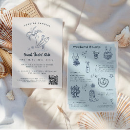 cowgirl | Waanzinnige Doodle Bachelorette Kaart