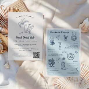 cowgirl   Waanzinnige Doodle Bachelorette Kaart