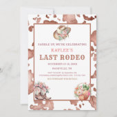 Cowgirl Waterverf Laatste Rodeo vrijgezellenweeken Kaart (Voorkant)