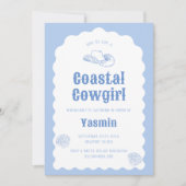 Cowgirl Wavy Nautical Bachelorette Weekend Kaart (Voorkant)