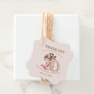Cowgirl Western Baby Shower Cadeautags Bedankjes Labels