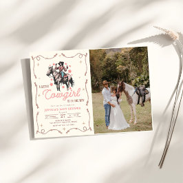 Cowgirl Western Baby shower Foto Kaart