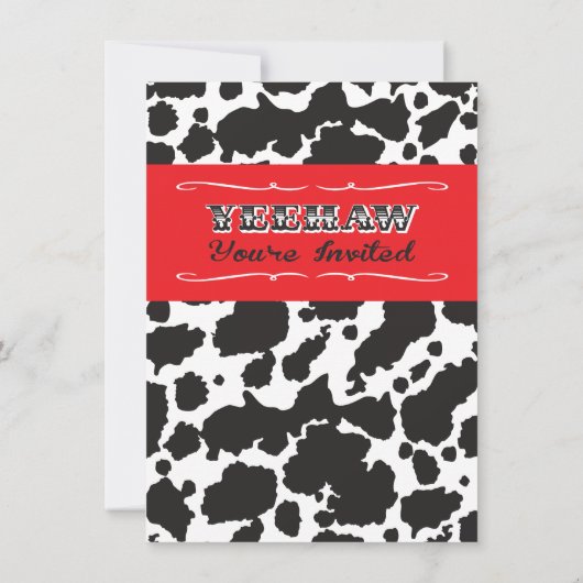 Cowgirl Western Bachelorette/Bridal Party Invite Kaart (Achterkant)