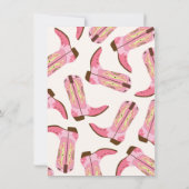 Cowgirl Western Bachelorette Party Invitations Kaart (Achterkant)