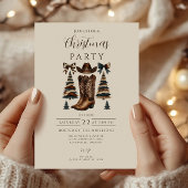 Cowgirl Western Bow Christmas Kaart