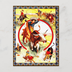 " Cowgirl" Western Briefkaart