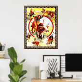 "Cowgirl" Western Poster (Thuiskantoor)