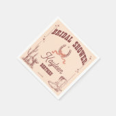 Cowgirl western retro bruiloftsshower aangepast servet (Hoek)