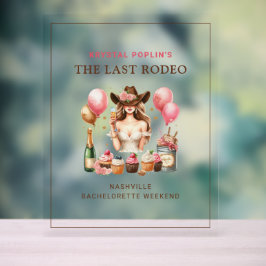 Cowgirl Western Rodeo tafelblad Acryl Bord