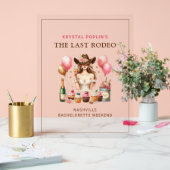 Cowgirl Western Rodeo tafelblad Acryl Bord (Huwelijk)