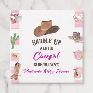 Cowgirl Western Rodeo Wild West Baby shower Bedankjes Labels
