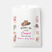 Cowgirl Western Rodeo Wild West Baby shower Bedankzakje (Voorkant)