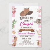 Cowgirl Western Rodeo Wild West Baby shower Kaart (Voorkant)
