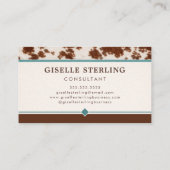 Cowgirl Western Visitekaartje (Achterkant)