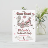 Cowgirl Westerne Bachelorette Kaart (Staand voorkant)