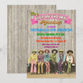 Cowgirl Westerne Birthday/Bachelorette Kaart (Voorkant / Achterkant)