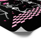 Cowgirl Westerne grappige dansende skeletten en di Poster (Hoek)