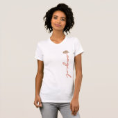 Cowgirl westerne trending roze minimalist t-shirt (Voorkant volledig)