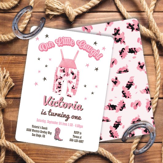 Cowgirl Westerne uitnodiging van Birthday