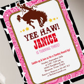 Cowgirl Westerne Uitnodiging van de partij van Wes