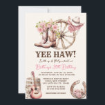 Cowgirl Westerne Verjaardag 21e, 30e, 40e Kaart<br><div class="desc">Cowgirl Boot Floral Westerne Uitnodiging. Rustieke 21e,  30e of 40e Westerne Cowgirl-verjaardag.</div>