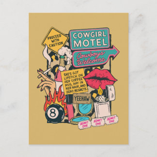 Cowgirl Westers Esthetiek Briefkaart