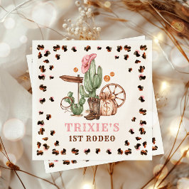 Cowgirl Wild West 1st Rodeo Ranch Birthday Party Servet