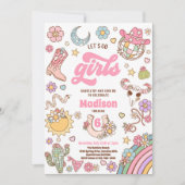 Cowgirl Wild West Rodeo Disco Verjaardagsfeestje Kaart (Voorkant)