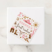 Cowgirl Wild West Rodeo Ranch 1e verjaardag Bedankjes Labels (In situ)