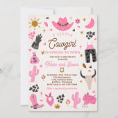 Cowgirl Wild West Rodeo Ranch Baby shower Kaart (Voorkant)