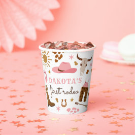 Cowgirl Wild West Rodeo Ranch Birthday Party Decor Papieren Bekers