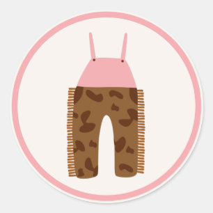 Cowgirl Wild West Rodeo Ranch Birthday Party Decor Ronde Sticker