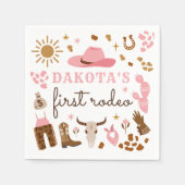 Cowgirl Wild West Rodeo Ranch Birthday Party Decor Servet (Voorkant)