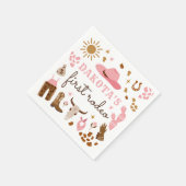 Cowgirl Wild West Rodeo Ranch Birthday Party Decor Servet (Hoek)