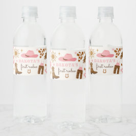 Cowgirl Wild West Rodeo Ranch Birthday Party Decor Waterfles Etiket
