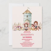 Cowgirl Wild West Rodeo Ranch Birthday Party Kaart (Voorkant)