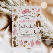 Cowgirl Wild West Rodeo Ranch Birthday Party Kaart