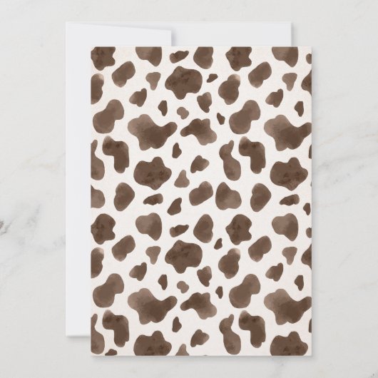 Cowgirl Wild West Rodeo Ranch Meisje Baby shower Kaart (Achterkant)