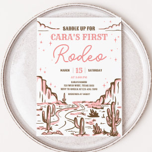 Cowgirl Wild West Rodeo verjaardagsfeestje Kaart