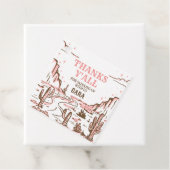 Cowgirl Wild West Rodeo Verjaardagsfeestje Plein Bedankjes Labels (In situ)