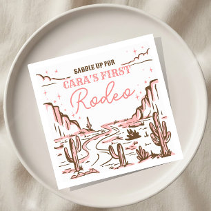 Cowgirl Wild West Rodeo Verjaardagsfeestje Vierkan Servet