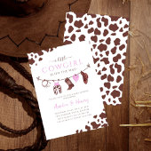 Cowgirl Wild West Rodeo Western MEISJE Baby shower Kaart