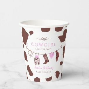 Cowgirl Wild West Rodeo Western meisje Baby shower Papieren Bekers